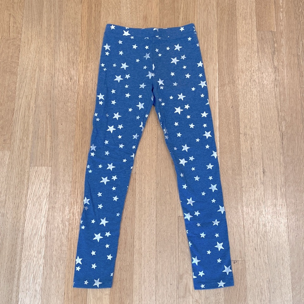 Crewcuts Girls Everyday Legging 8 Hthr Blue Silver Stars